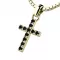 Přívěsek - křížek s černými brilianty 140018-02-ZL-Black-DIA