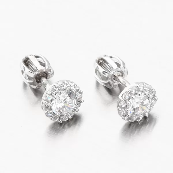 Dámské náušnice se zirkony bílé zlato 52GZ-2745-B-ZIR