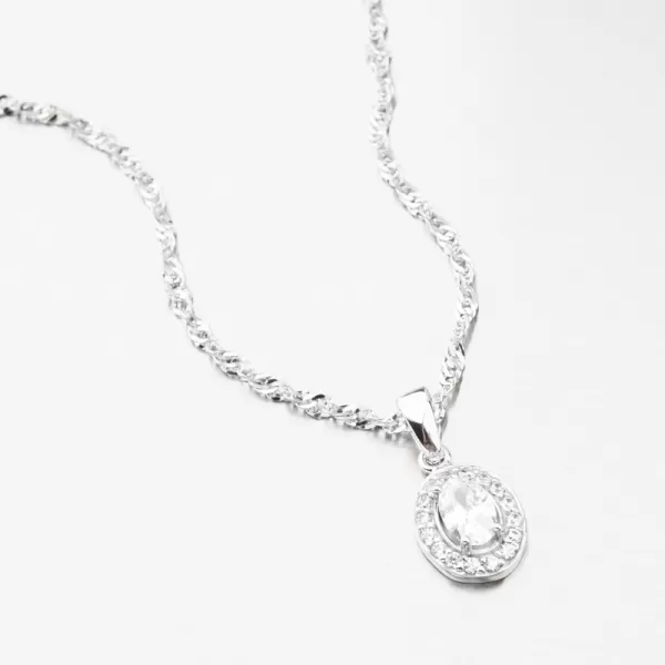 Přívěsek z bílého zlata se zirkony 53GZ-8056-B-ZIR