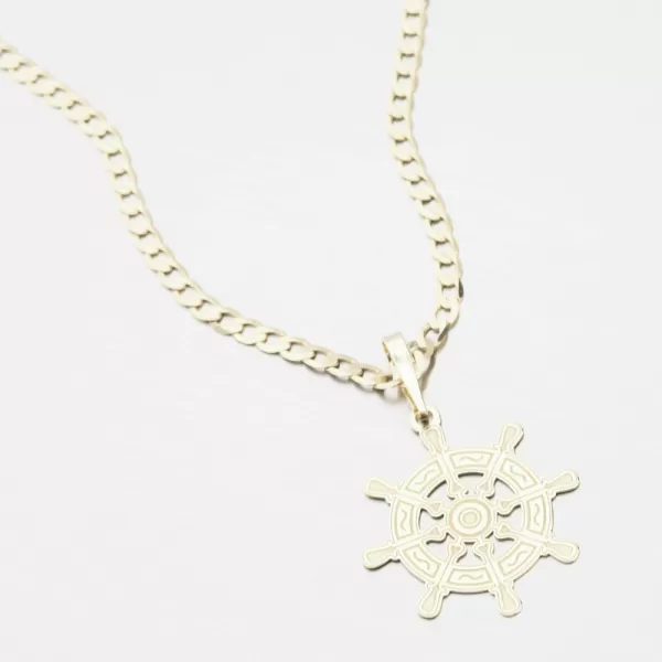 Zlatý přívěsek kormidlo loď PAMŠ-130694