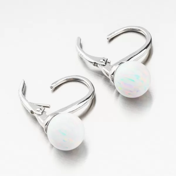 Dámské náušnice stříbro 925 zirkon bílý opál UCST-121745