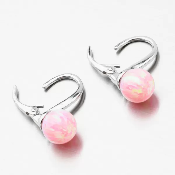 Dámské náušnice stříbro 925 zirkon růžový opál UCST-121746