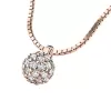 Zlatý náhrdelník s kuličkou posetou diamanty 10971-NH01-CV