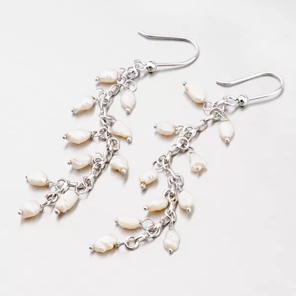 Visací náušnice s perlami MORM7787P10