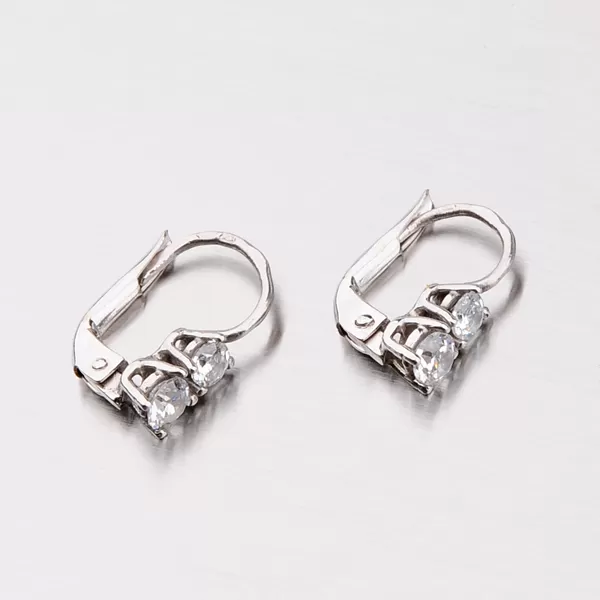 Dámské náušnice bílé zlato 585 zirkon 2-220