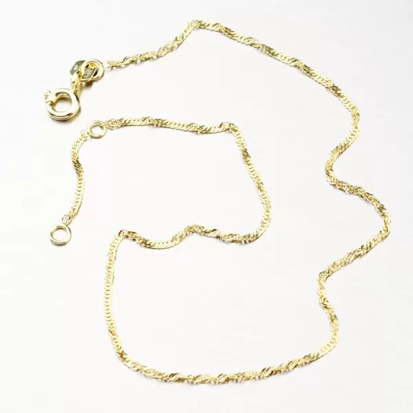 Zlatý řetízek na nohu 46-1126