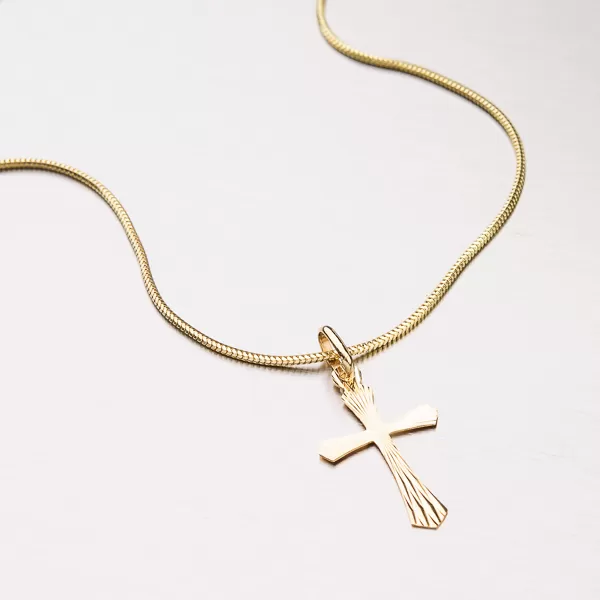 Přívěsek žluté zlato 585 - kříž 13-340