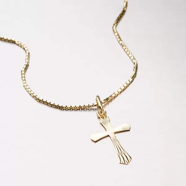 Přívěsek žluté zlato 585 - kříž 13-340