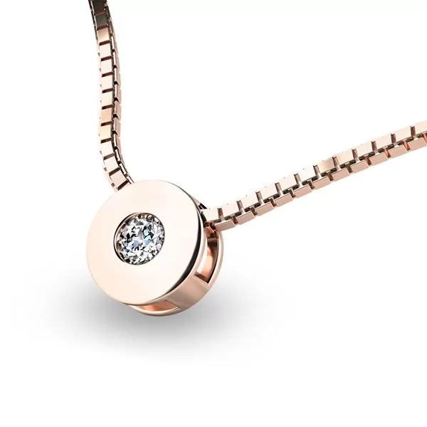 Zlatý přívěšek z růžového zlata 10912-CV-ZIR