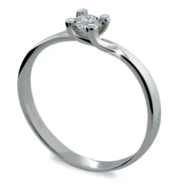 Dámský prsten bílé zlato 585/1000 přírodní diamant 0.220 ct G/SI DF1855