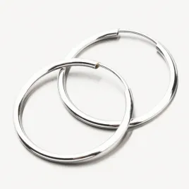 Dámské náušnice bílé zlato 585 kroužky 20 mm 12-057