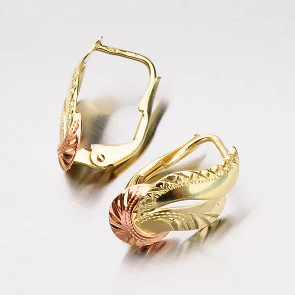 Dámské náušnice žluté zlato 585 klasik 52NK-177