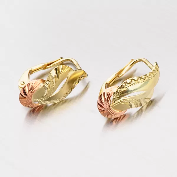 Dámské náušnice žluté zlato 585 klasik 52NK-177