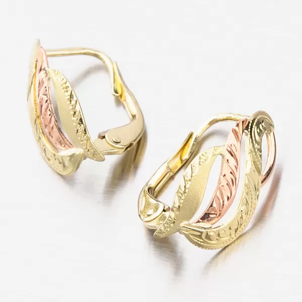 Dámské náušnice gravírované klasik 52NK-077