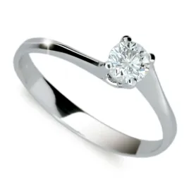 Zásnubní prsten bílé zlato 585/1000 s přírodním diamantem 0.250 ct G/SI ZP-1957-B-DIA