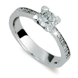 Zásnubní prsten bílé zlato 585/000 přírodní diamant 0.600 ct G/SI ZP1961D