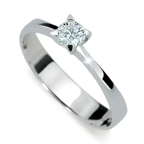 Zásnubní prsten bílé zlato 585/1000 s přírodním diamantem 0,300ct G/Si ZP-1895-B-DIA
