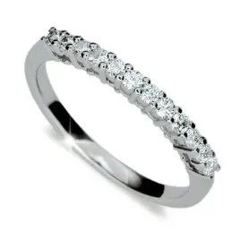 Zásnubní prsten bílé zlato 585/1000 zirkon 0.384 ct G/SI přírodní diamanty ZP1971D