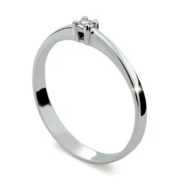 Zásnubní prsten bílé zlato 585/1000 přírodní diamant 0.060 ct G/SI ZP1904D