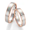 Snubní prsteny zlato mix 585 přírodní diamant 0.030 ct SP-10290