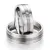 Snubní prsteny titan s ocelí přírodní diamant 0.120 ct TS601