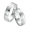 Snubní prsteny bílé zlato 585 přírodní diamant 0.025 ct G/SI SP-10330