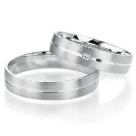 Snubní prsteny bílé zlato 585 přírodní diamant 0.025 ct SP-10030