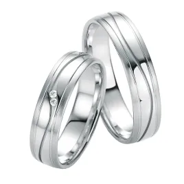 Snubní prsteny bílé zlato 585 přírodní diamant 0.020 ct SP-10010