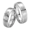 Snubní prsteny ocel přírodní diamant 0.060 ct G/SI ST20010