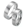 Snubní prsteny ocel přírodní diamant 0.060 ct G/SI ST20030