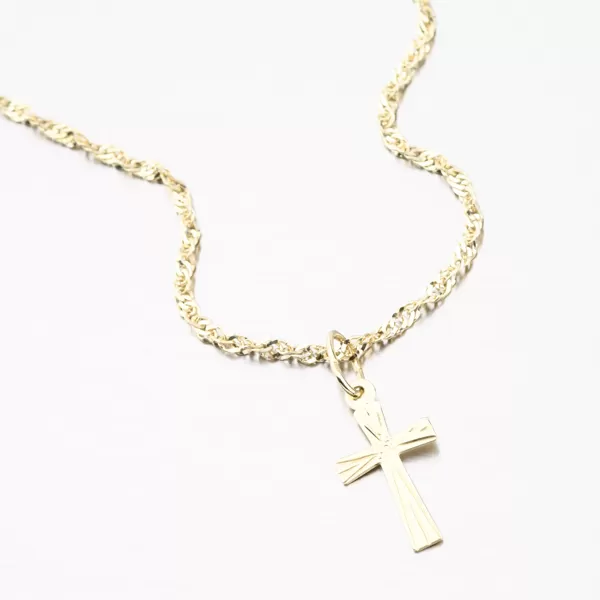 Zlatý křížek - ručně rytý 322-0097