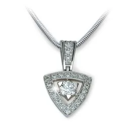 Dámský přívěsek bílé zlato 585/1000 přírodní diamant 0.420 ct DF1991