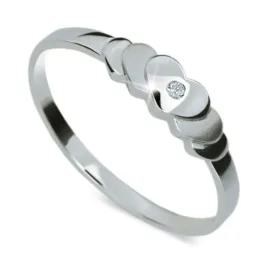 Zásnubní prsten bílé zlato 585/1000 přírodní diamant 0.012 ct G/SI ZP1876D