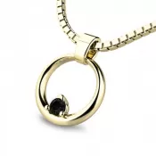 Zlatý přívěšek 140023-ZL-ZIR-Black