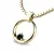 Dámský přívěsek žluté zlato 585/1000 140023-ZL-ZIR-Black