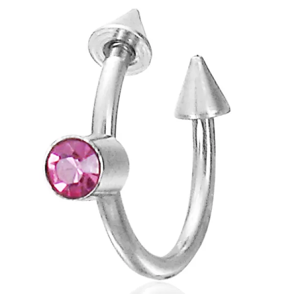 Piercing z oceli se zirkonem GBDS003