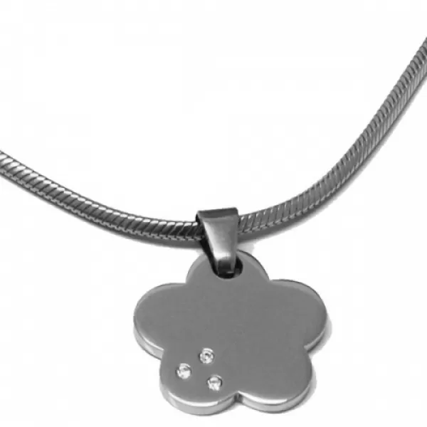 Ocelový přívěsek se zirkony H32S