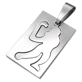 Přívěsek ocel destička GPAC064