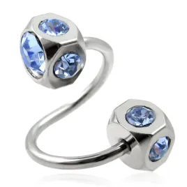 Dámský piercing ocel zirkon GQPC004
