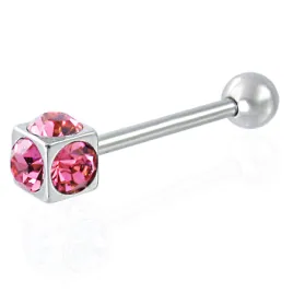 Dámský piercing ocel zirkon do jazyka GQPC032