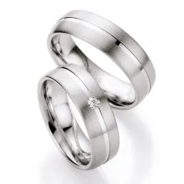 Snubní prsteny stříbro 925 přírodní diamant 0.015 ct briliantem S222