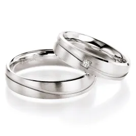 Snubní prsteny stříbro 925 přírodní diamant 0.030 ct S10150