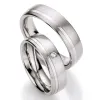 Snubní prsteny ocel přírodní diamant 0.045 ct ST123