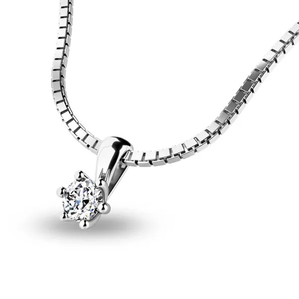 Zlatý přívěsek z bílého zlata 10887-B-ZIR