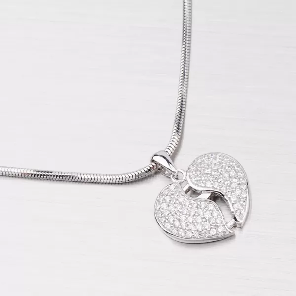 Stříbrné srdce se zirkony PXX02130272