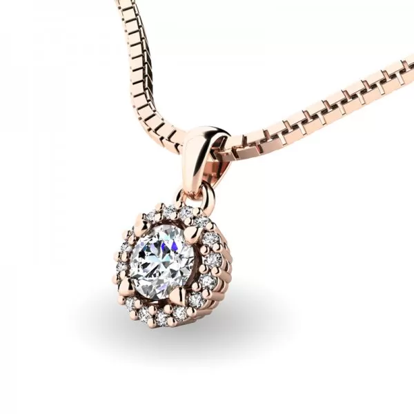 Zlatý přívěsek se zirkony 10927-CV-ZIR