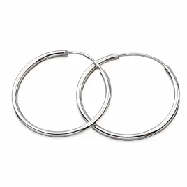 Dámské náušnice bílé zlato 585 kruhy 23 mm 238-3006