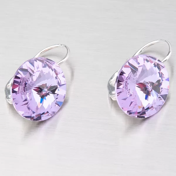 Dámský přívěsek stříbro 925 krystaly fialovým 14 mm fialové kameny D132F-JK