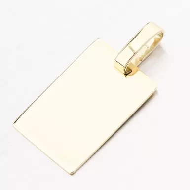 Přívěsek žluté zlato 585 destička 53P-374-ZL