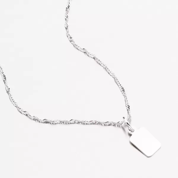 Přívěsek bílé zlato 585 destička 53P-384-B